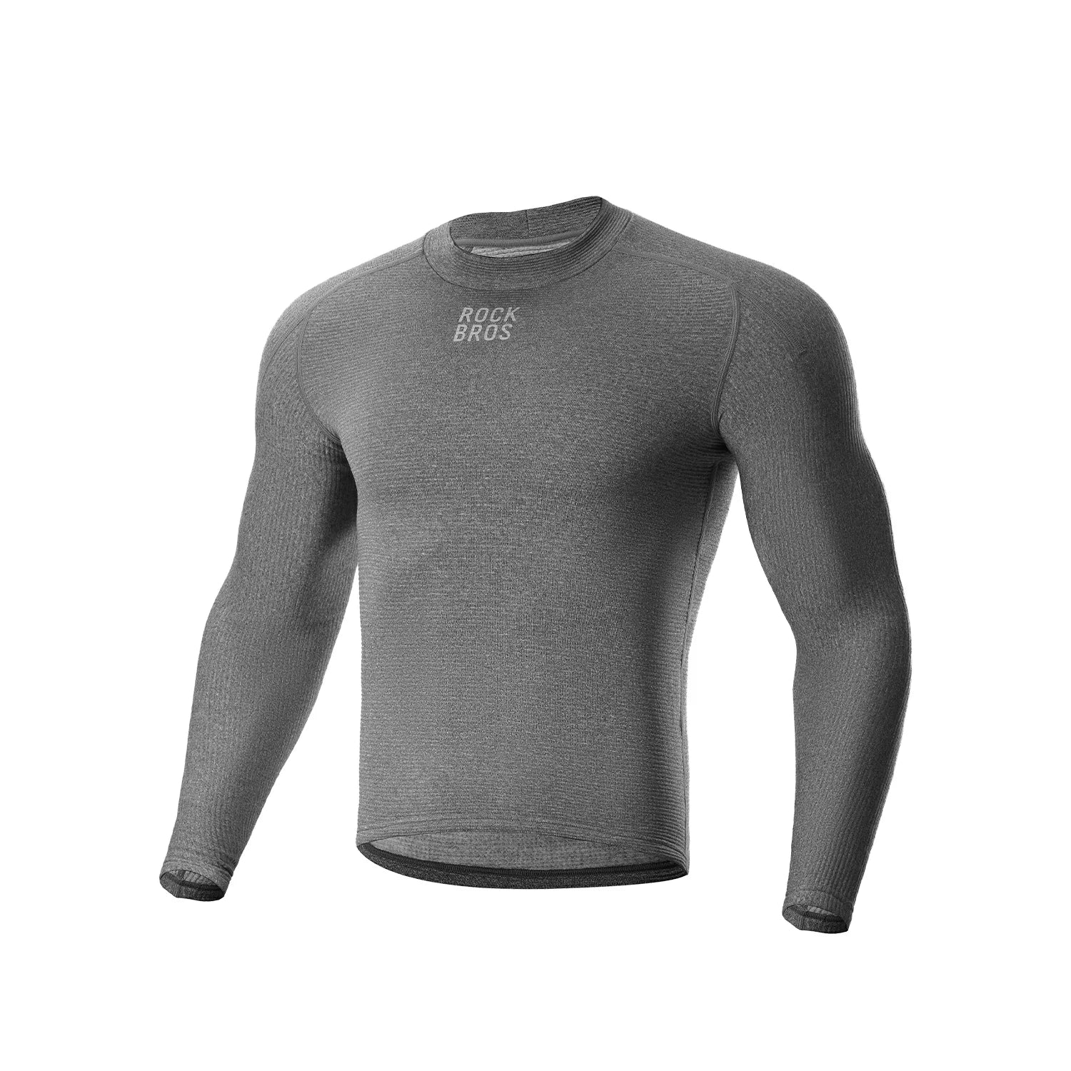 rockbros merino wool cycling long sleeve top for men