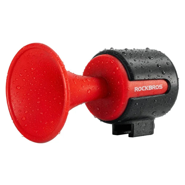 ROCKBROS Compact water-resistant electric bike bell with flexible silicone handlebar mount
#Color_Red