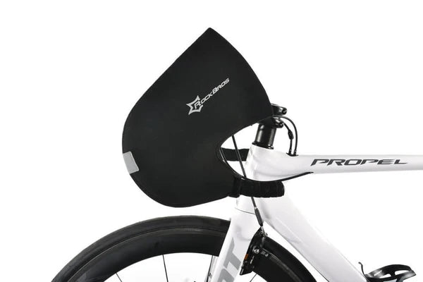 ROCKBROS warm water-resistant road bike handlebar mittens with 6 mm SBR insulation and reflective accents