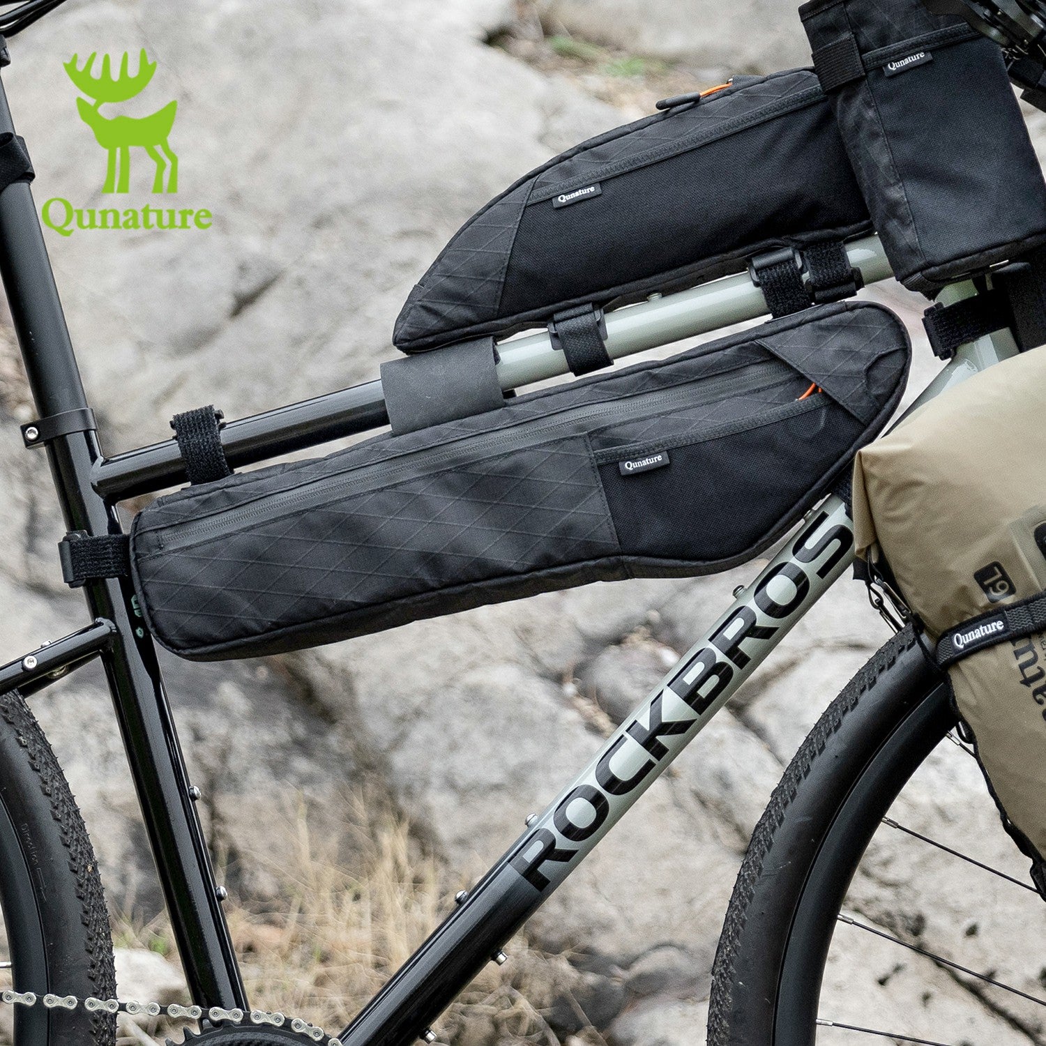 bikepacking frame bag waterproof and tear resistant #color_black