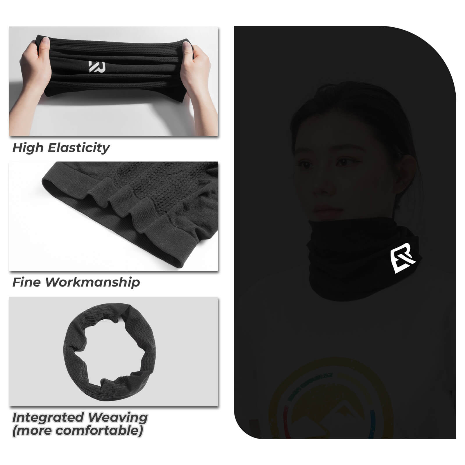 Breathable ROCKBROS summer balaclava face mask, woven for lightweight sun protection and moisture-wicking comfort during warm-weather rides.