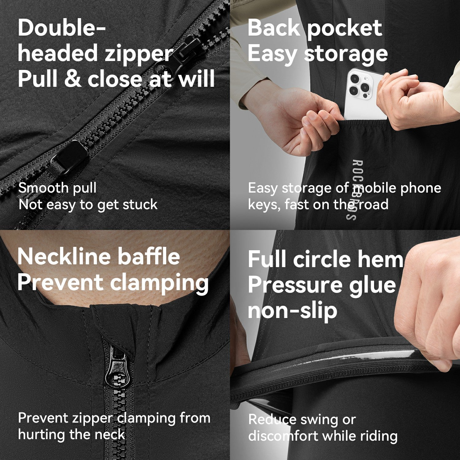 rockbros unisex sleeveless cycling gilet breathable