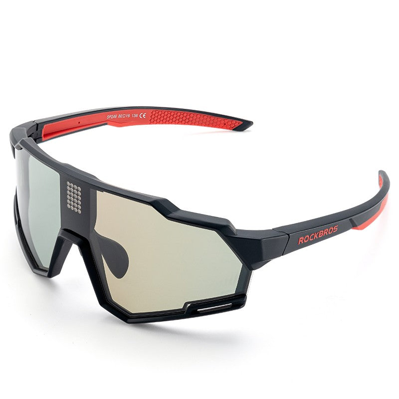 rockbros uv400 cycling sunglasses electronic photochromic