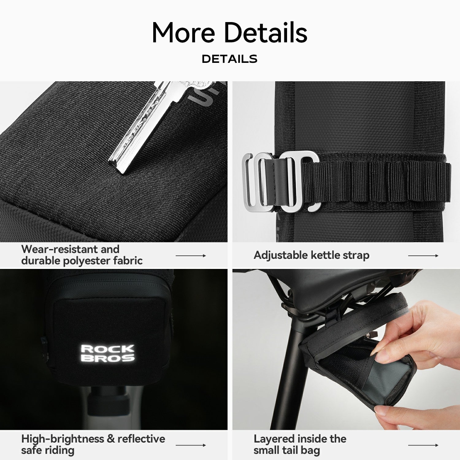 cycling rear saddle bag compact portable for water bottles