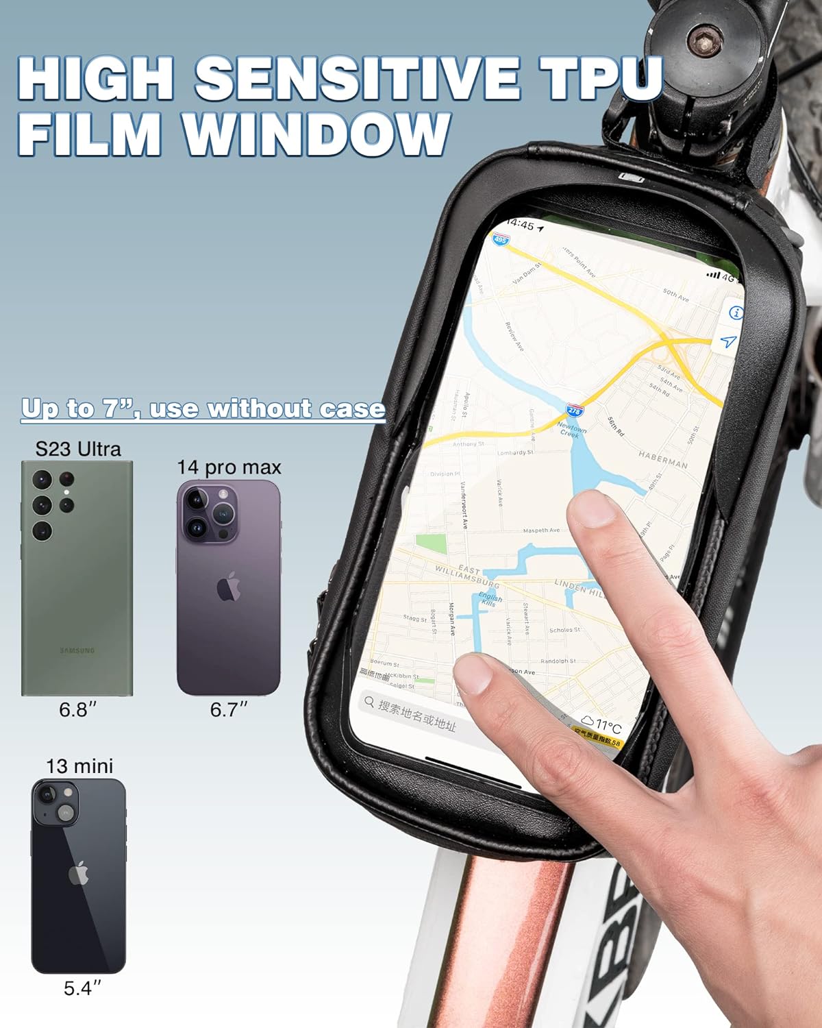 rockbros bike phone pouch