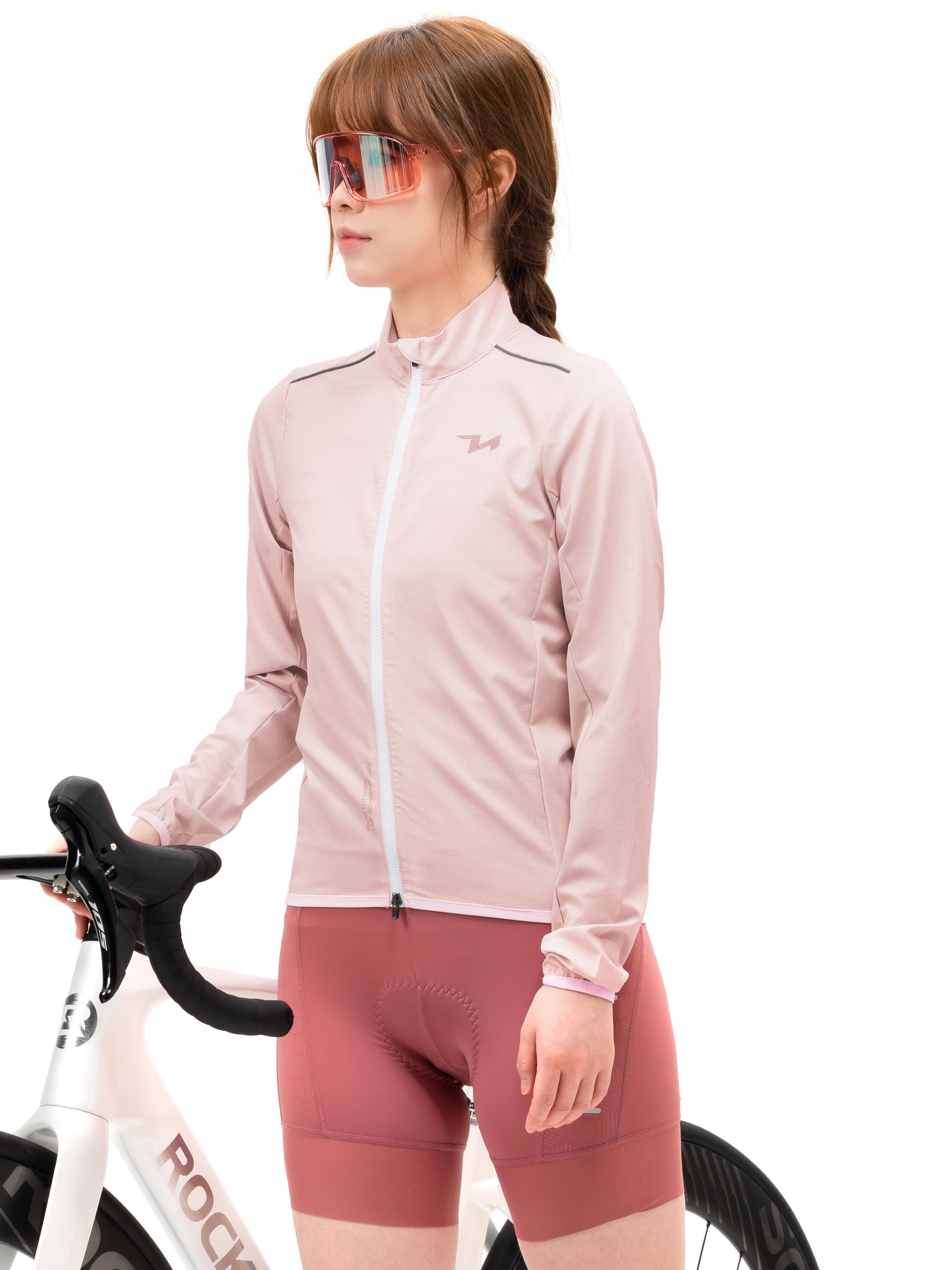 ROCKBROS Women's TVI Cycling Windbreaker Jacket, lightweight and breathable design
#Color_Pink