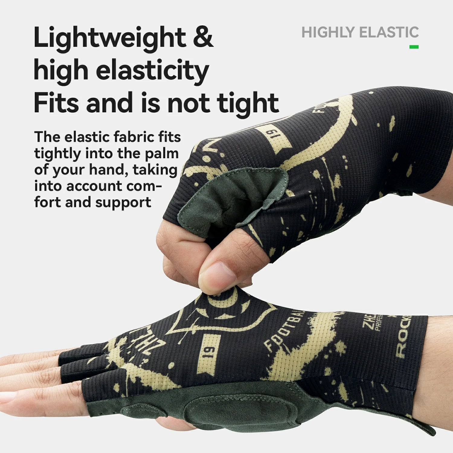 ROCKBROS × Zhejiang Professional FC Limited Edition Half-Finger Cycling Gloves