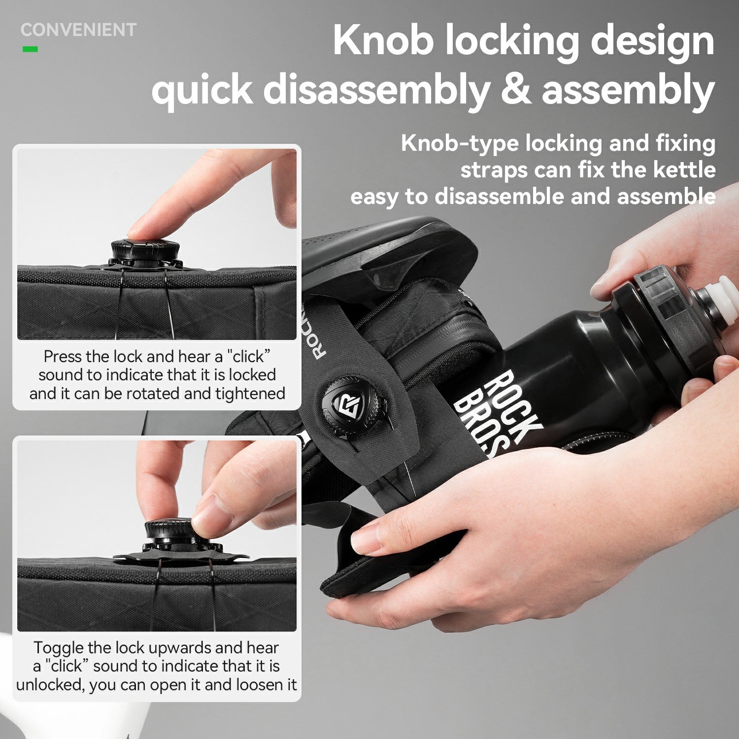 tail bag for cycling with water bottle holder