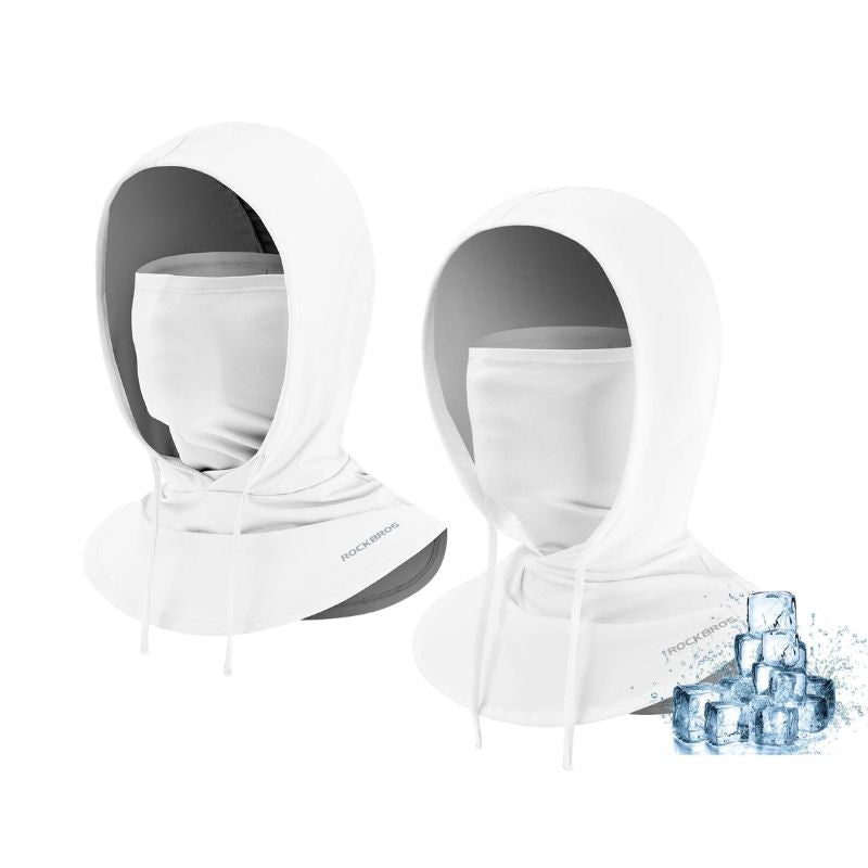 White mask with ice cubes on a white background #Color_White*2