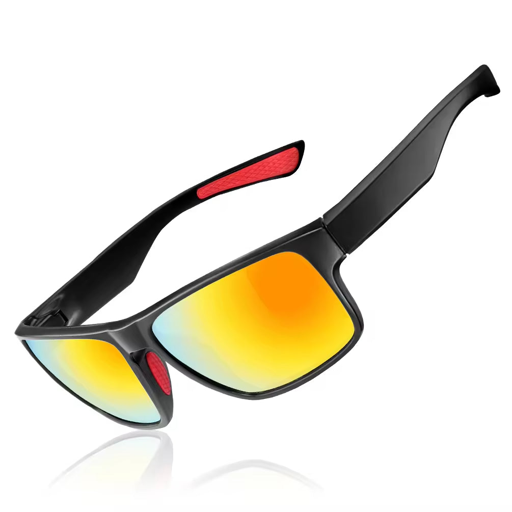 Sunglasses with black frame and red accents #color_red