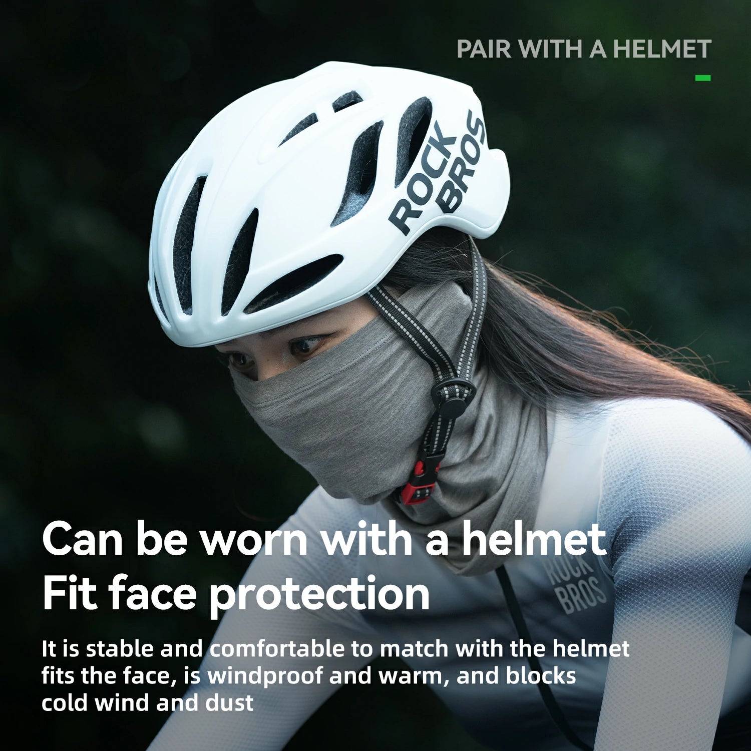 Merino Wool Thermal Neck Gaiter Face Mask for Men Women