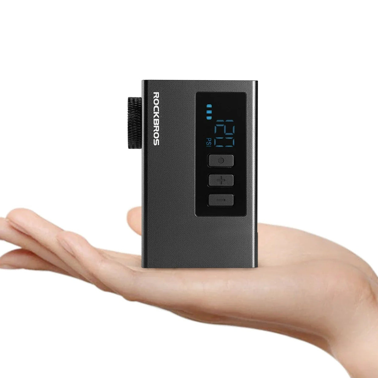 tiny electric bike pump with pressure gauge max 120 psi