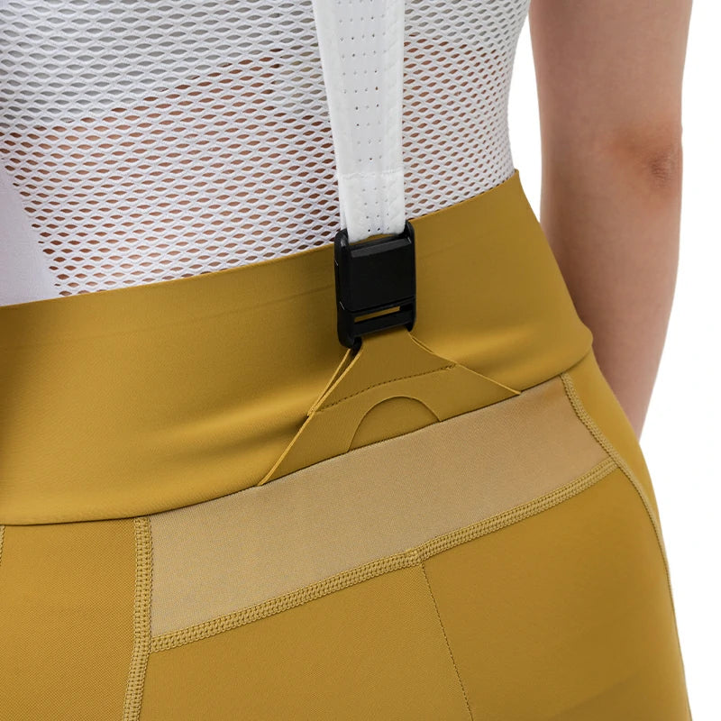Yellow apron with a black buckle on a white background #color_Yellow