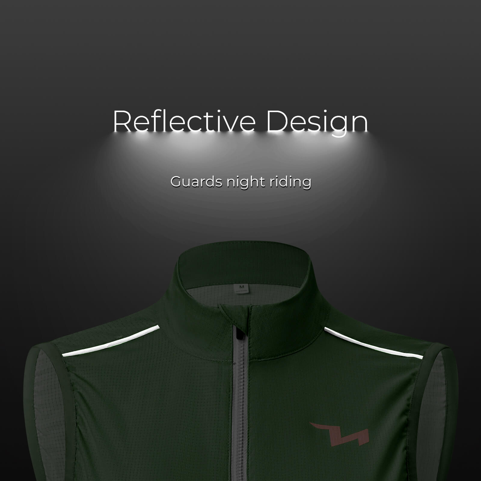 TVI windproof women's cycling vest MJ008, lightweight and breathable design for added protection during windy rides. #Color_Green