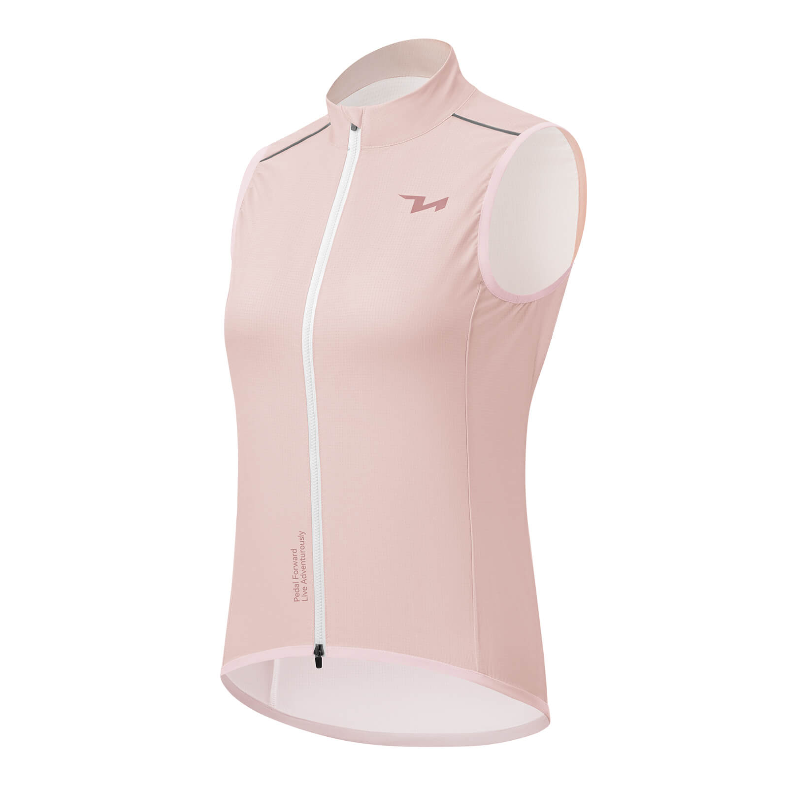 TVI windproof women's cycling vest MJ008, lightweight and breathable design for added protection during windy rides. #Color_Pink