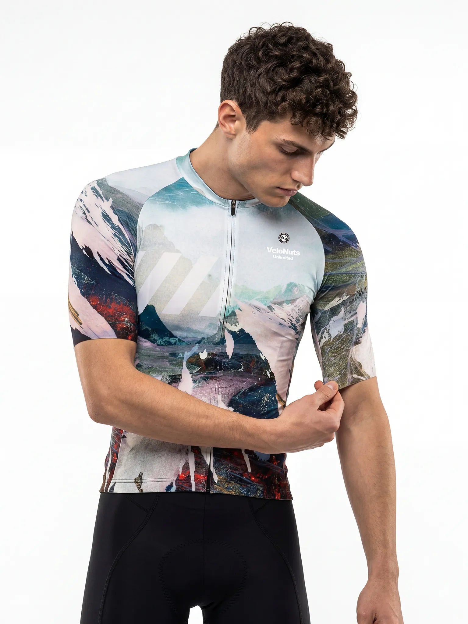 Men's Cycling Jersey Terrain Blocks#Type_Alpine Fracture