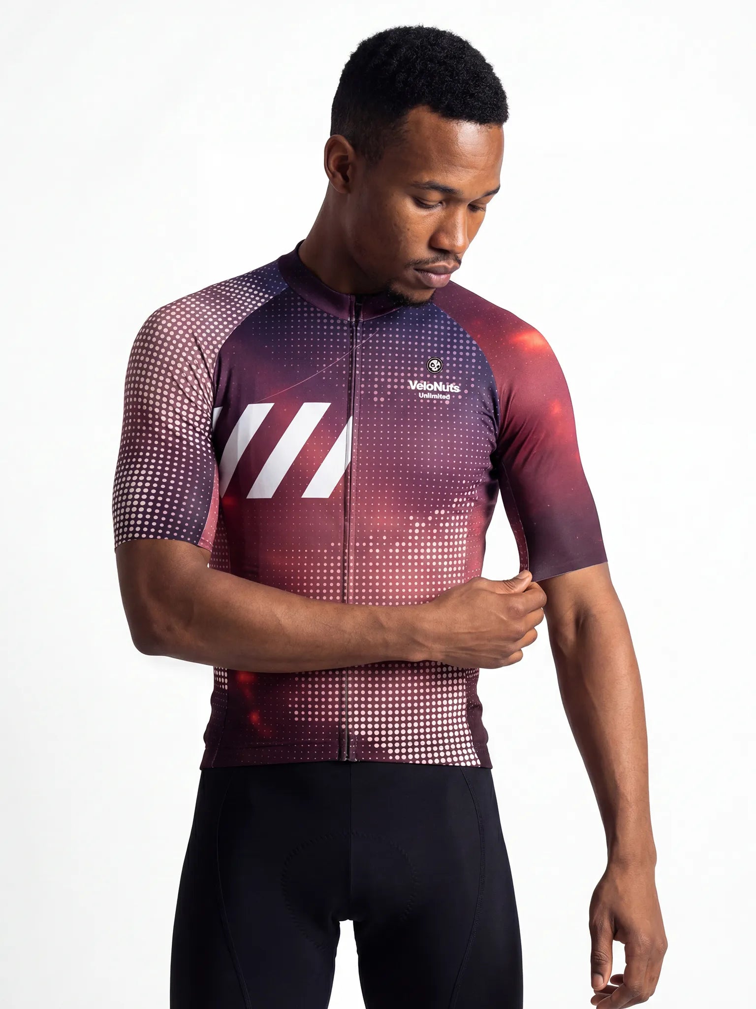 Men's Cycling Jersey Retro Signal#Type_Cosmic Halftone