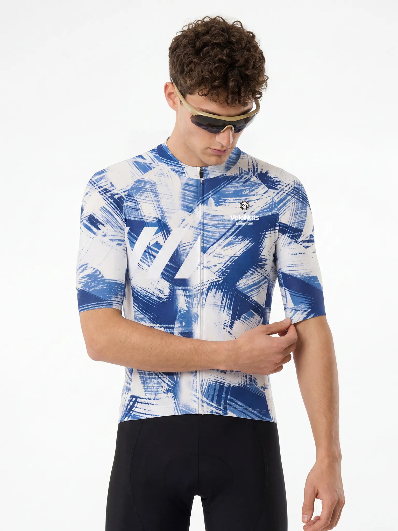 Men's Cycling Jersey Ink Burst#Type_Cobalt Strokes