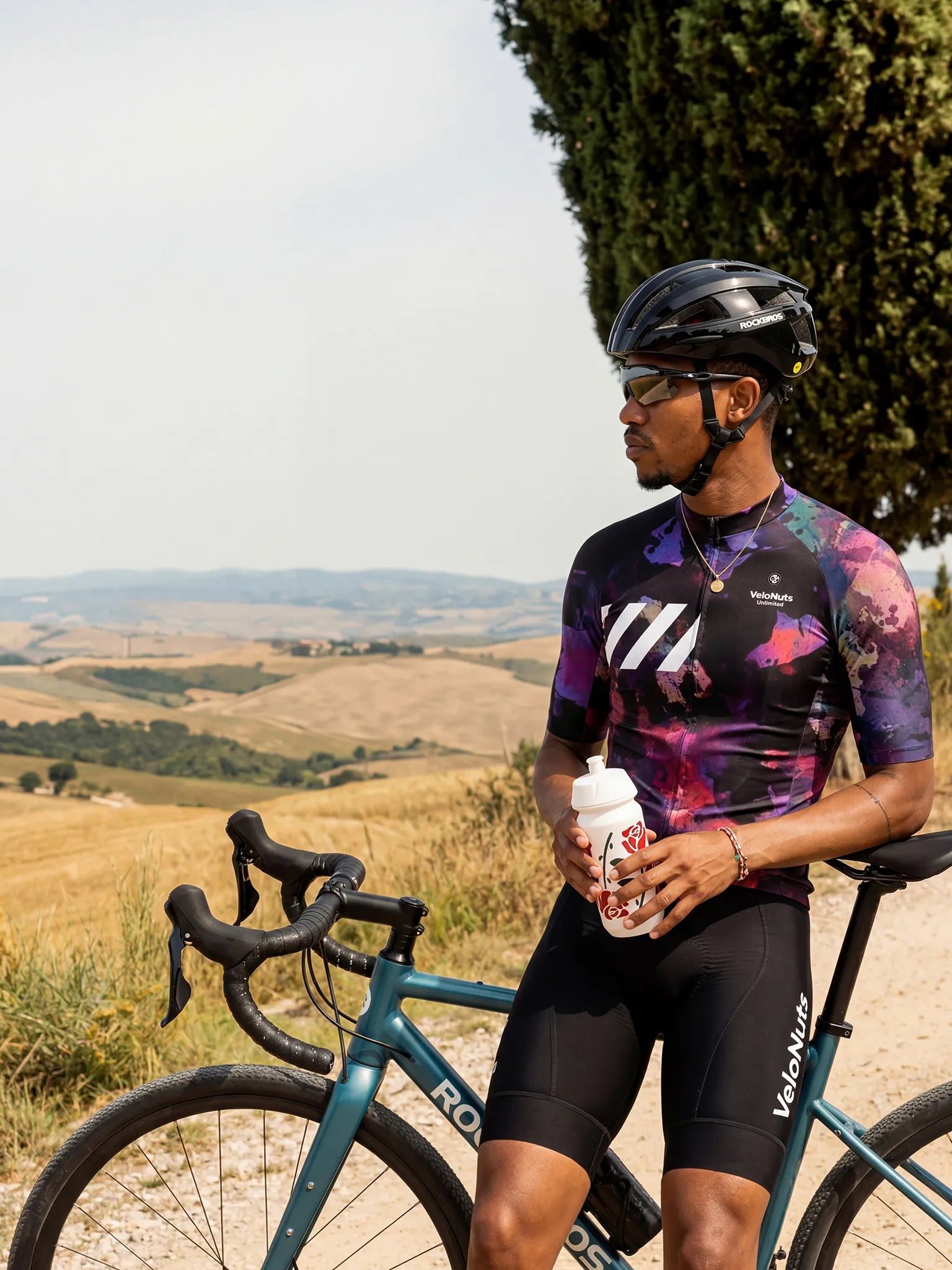 Men's Cycling Jersey Wild Garden#Type_Midnight Petals