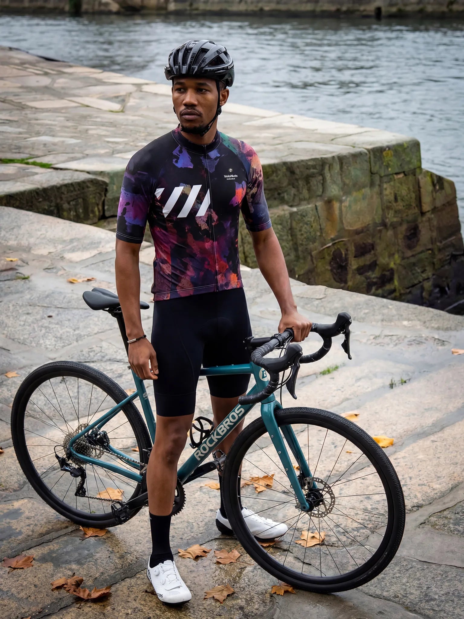 Men's Cycling Jersey Wild Garden#Type_Midnight Petals
