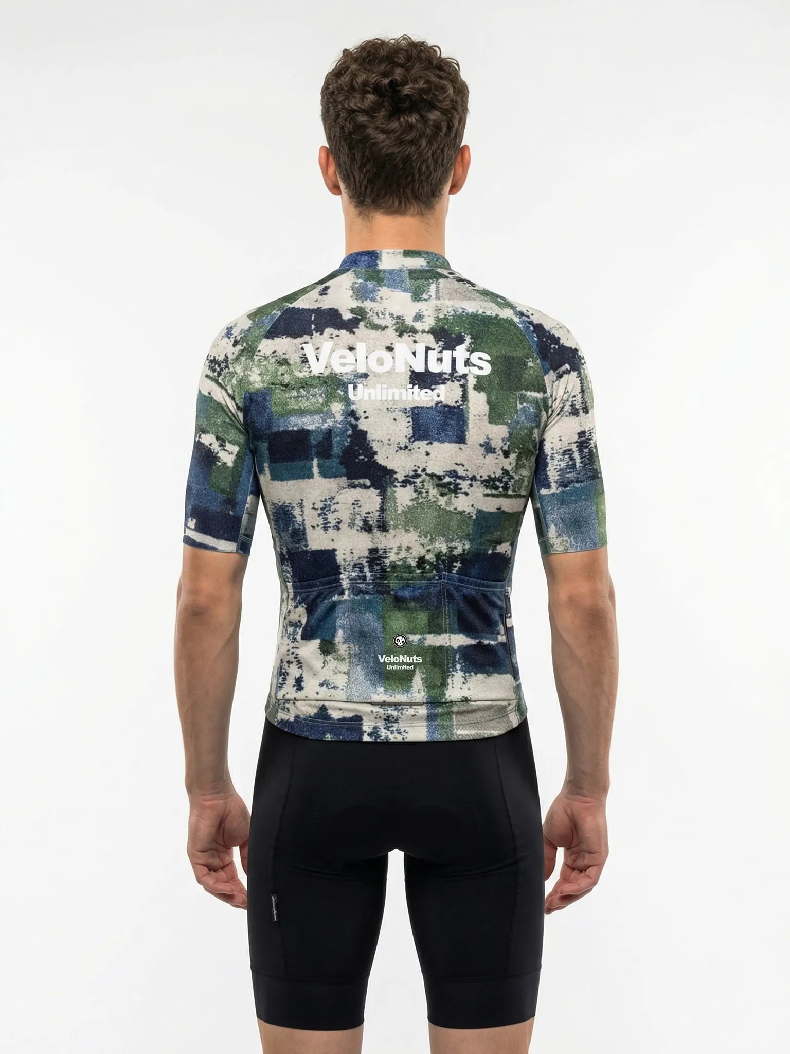 Men's Cycling Jersey Terrain Blocks#Type_Moss Stone Blocks
