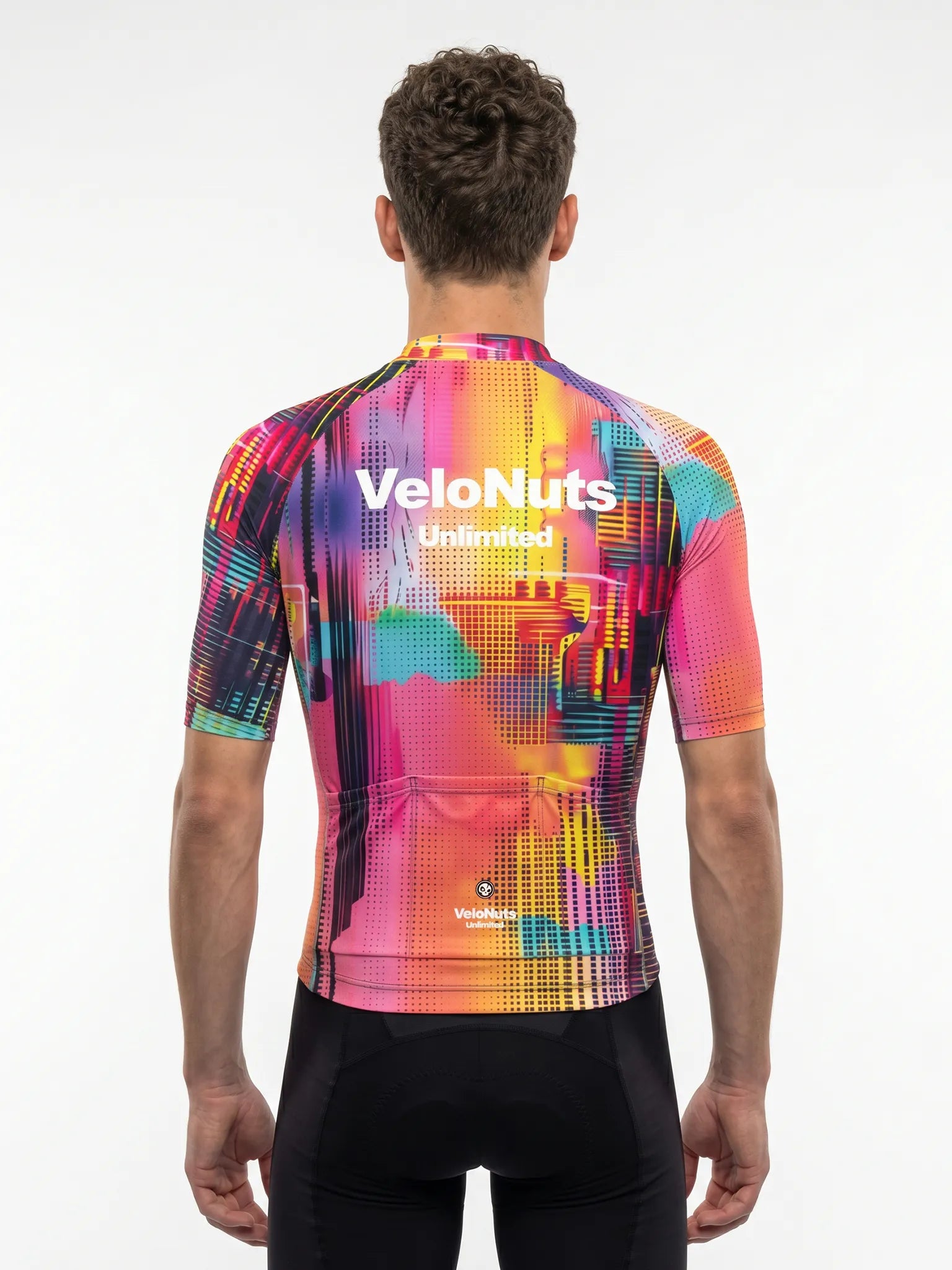 Men's Cycling Jersey Neon Condense#Type_Pink Skyline