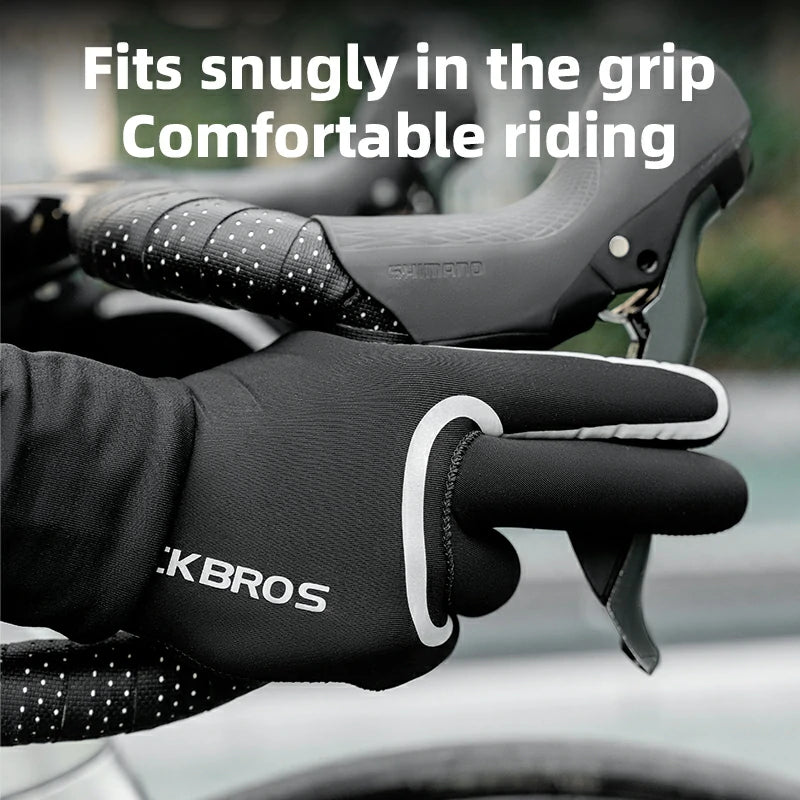 Winter Riding Gloves Water Repellent Full-Palm Silicone