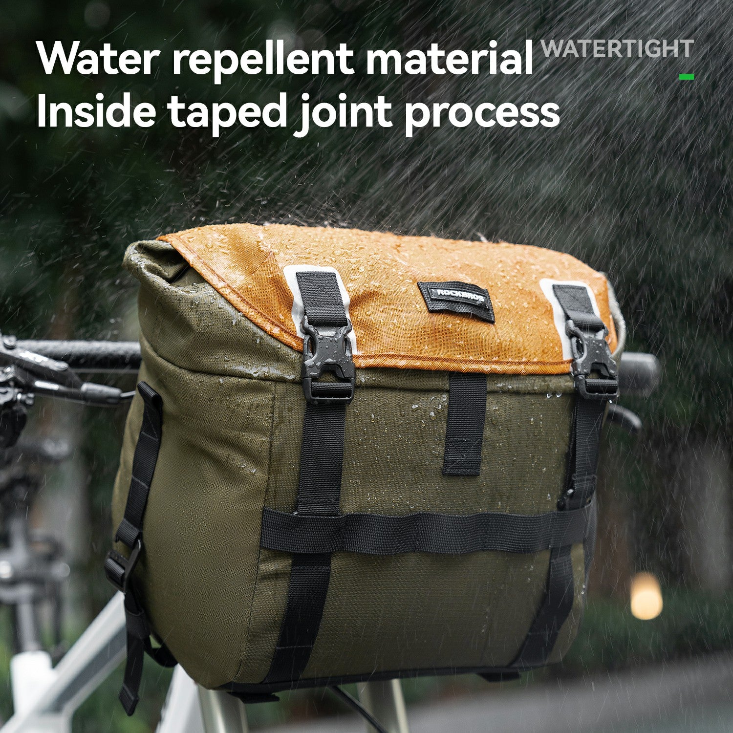 bicycle waterproof front handlebar bag 24l for touring and commuting