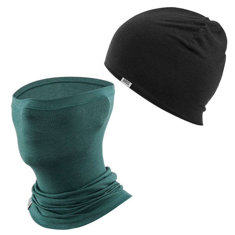 Winter Cap and Face Mask Set Merino Wool Thermal
