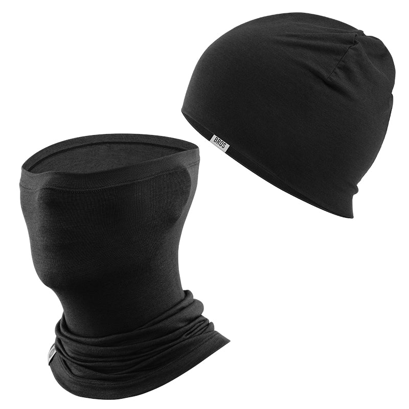 Winter Cap and Face Mask Set Merino Wool Thermal