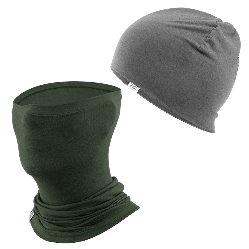 Winter Cap and Face Mask Set Merino Wool Thermal
