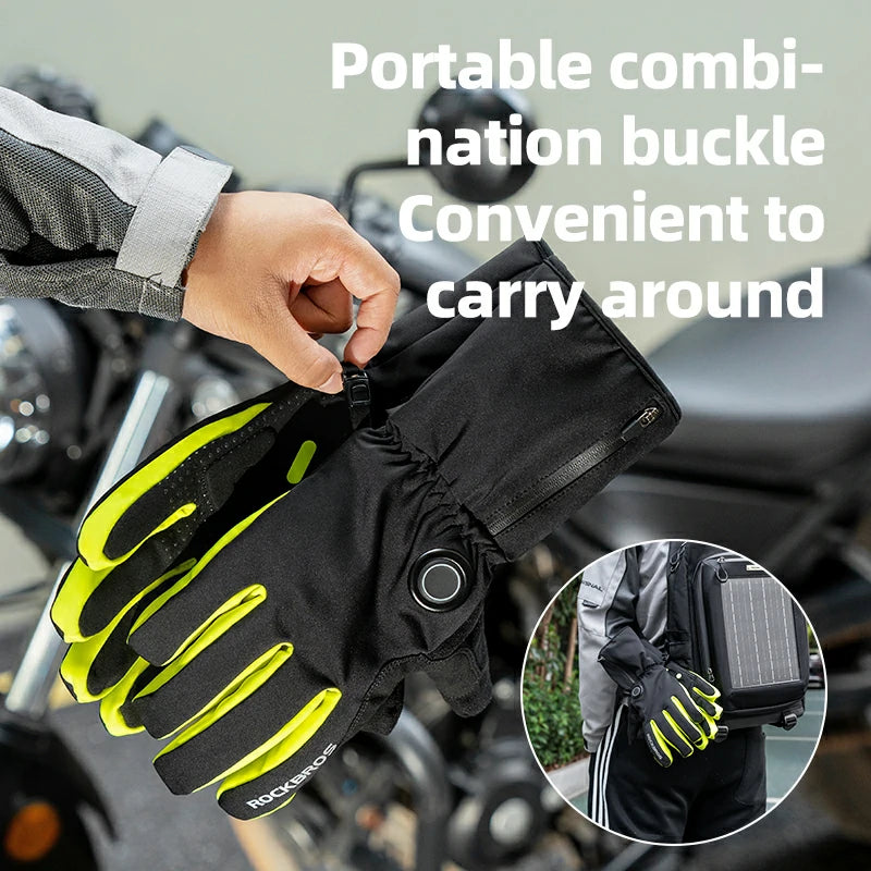 Winter Induction Heated Gloves Warm Windproof