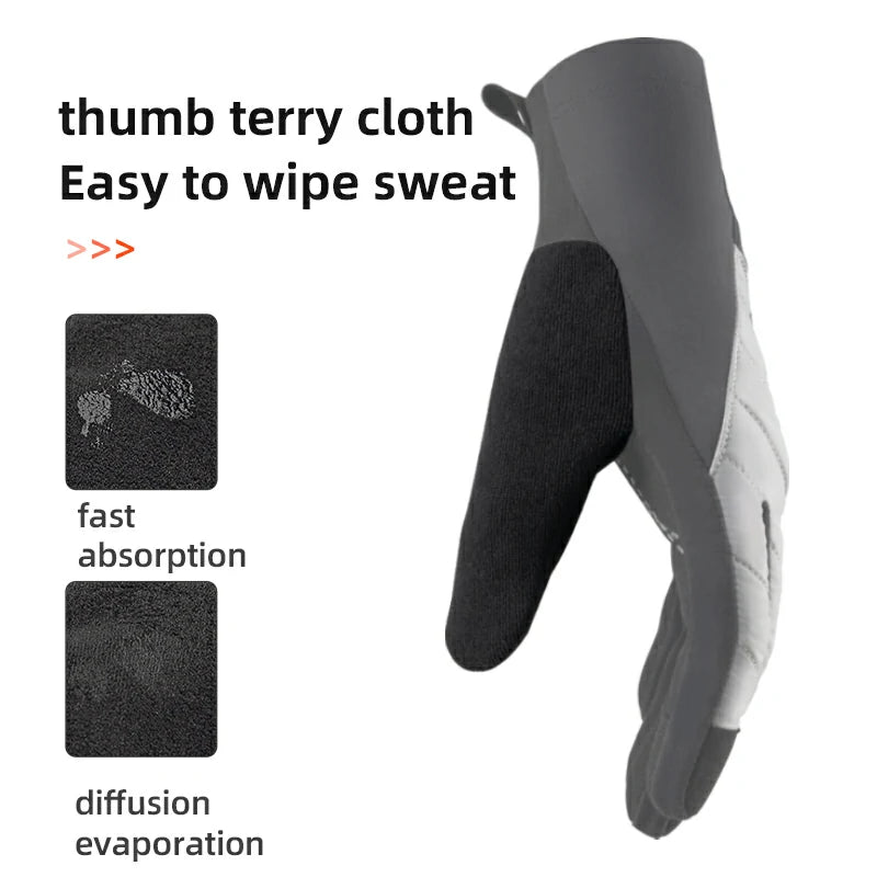 Winter Long-Finger Gloves Windproof Velvet