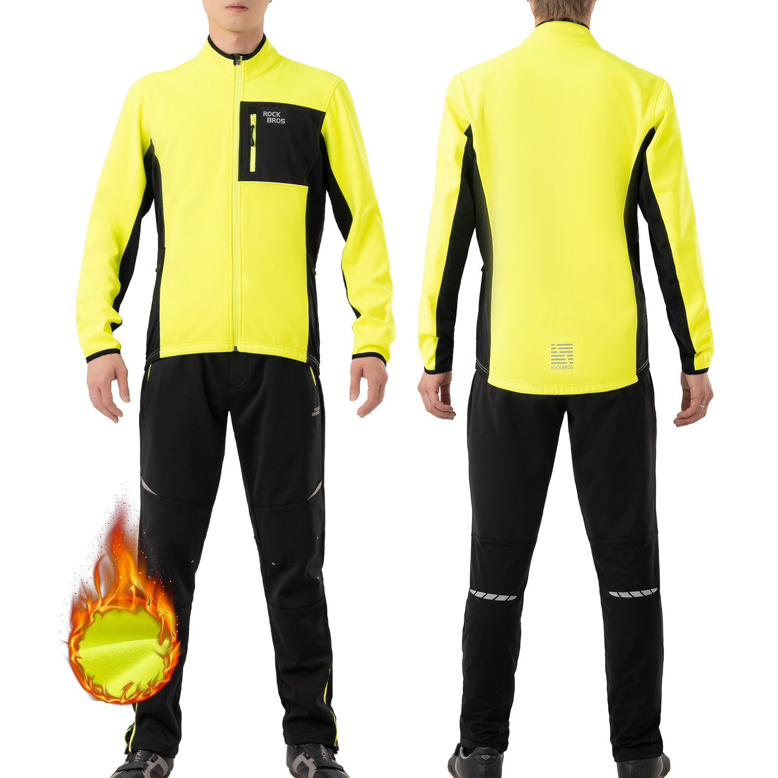 Men's Cycling Jacket & Pants Set Winter