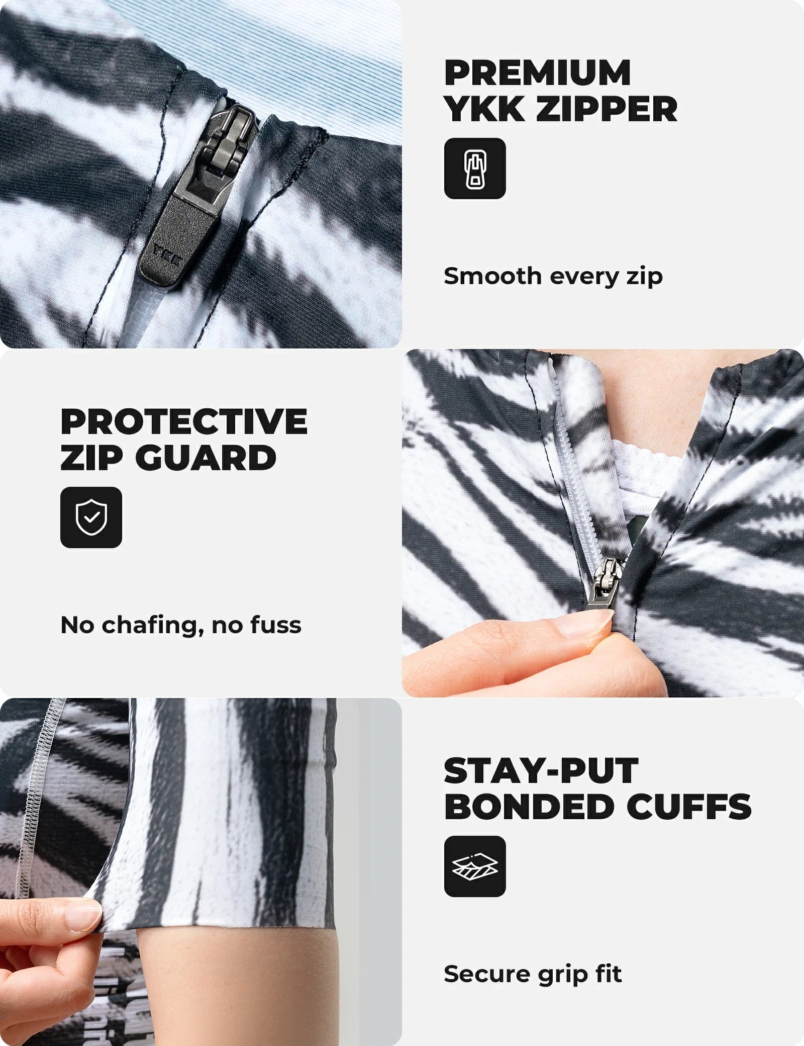 VeloNuts women¡¯s cycling jersey zebra stripe breathable