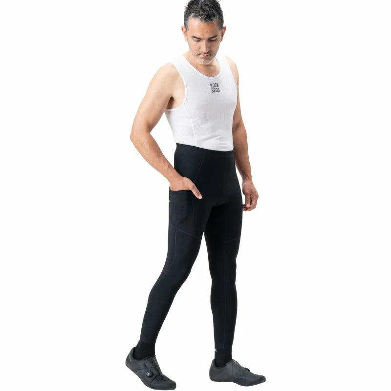 Padded cycling pants with fleece lining for cold weather