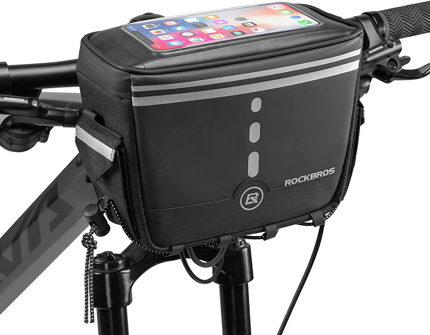 ROCKBROS Motorcycle Phone Mount Waterproof Handlebar Bag Phones Below 6.8”