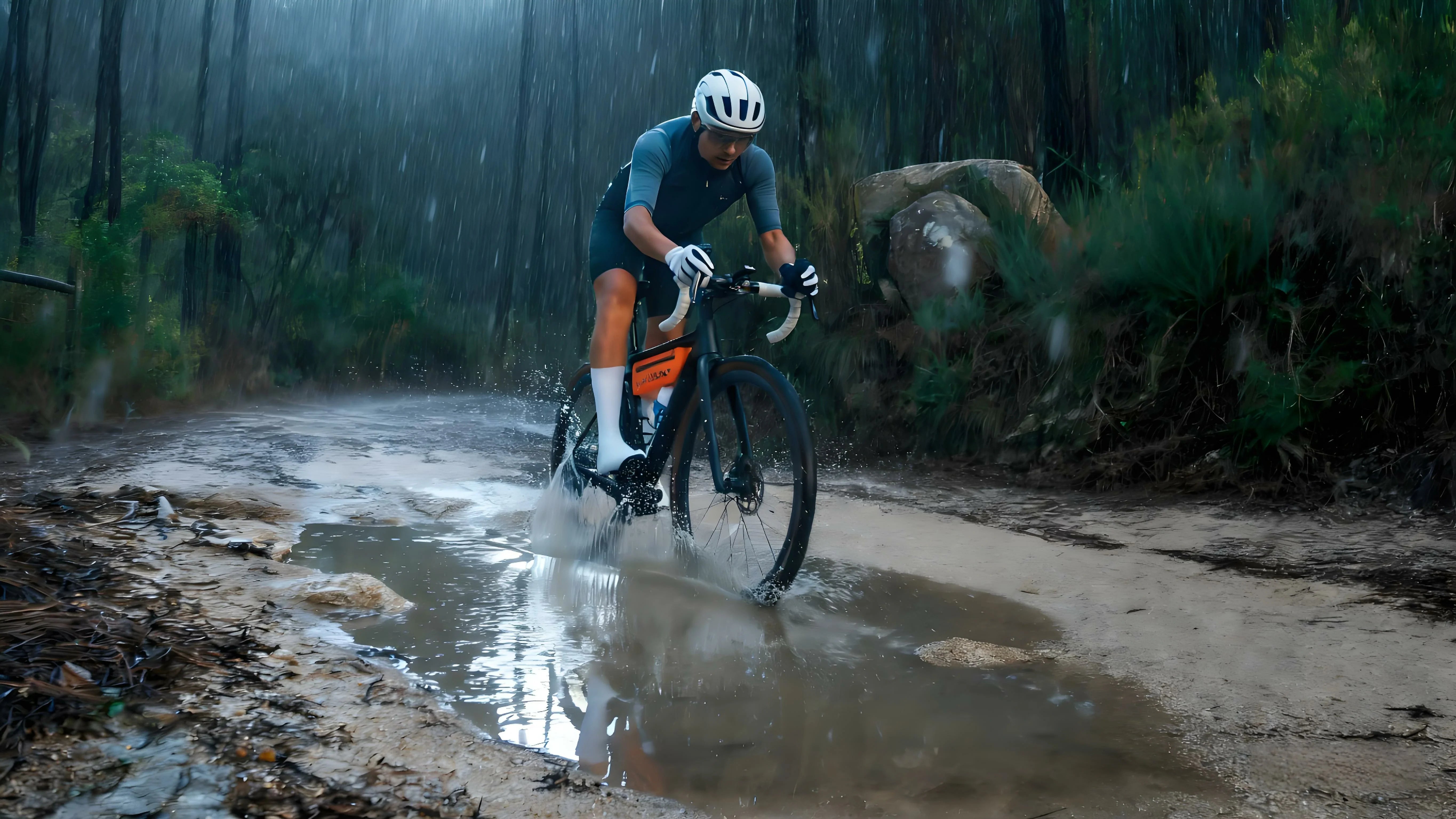 Waterproof bicycle bag for riding in the rain