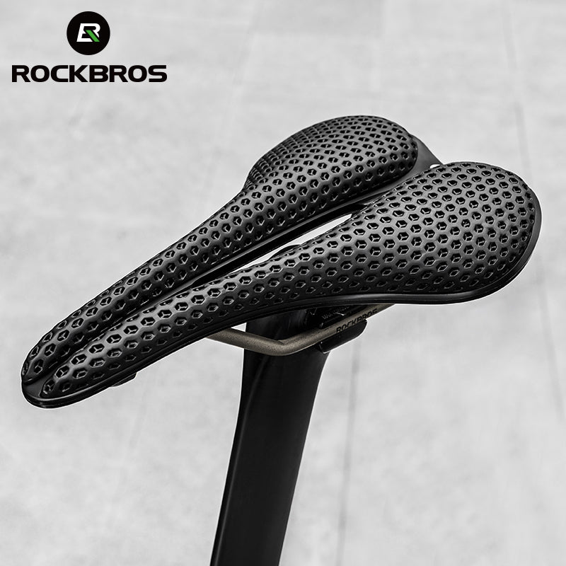 ROCKBROS 3D Carbon Fiber Bike Saddle Adaptive Custom Fit Seat for Men