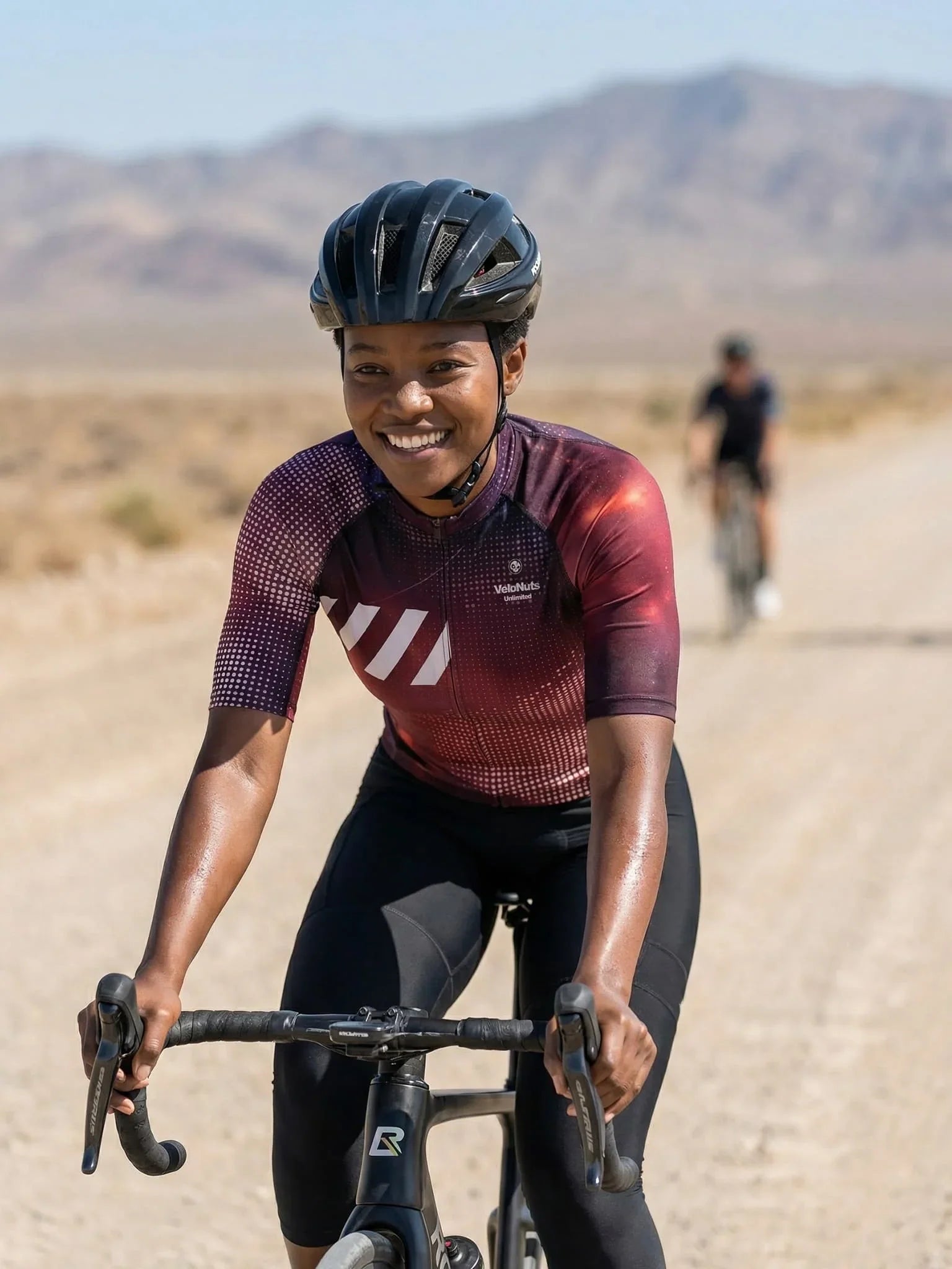 Women's Cycling Jersey Retro Signal#Type_Cosmic Halftone