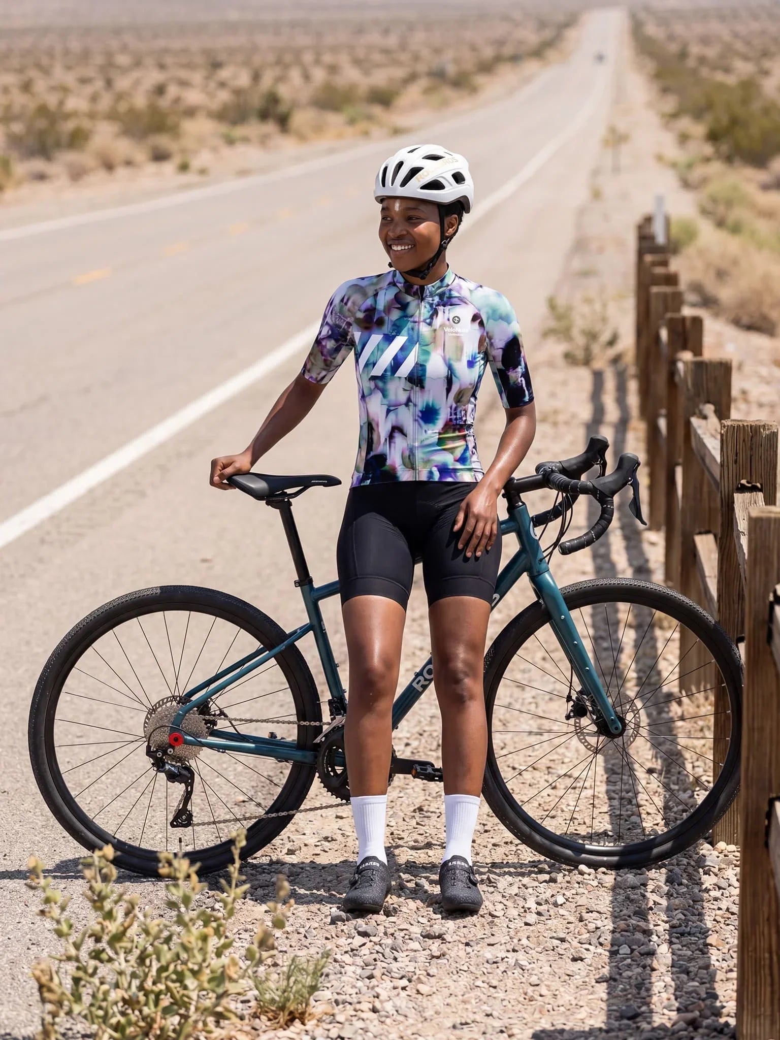 Women's Cycling Jersey Biolume Garden#Type_Glitch Bloom