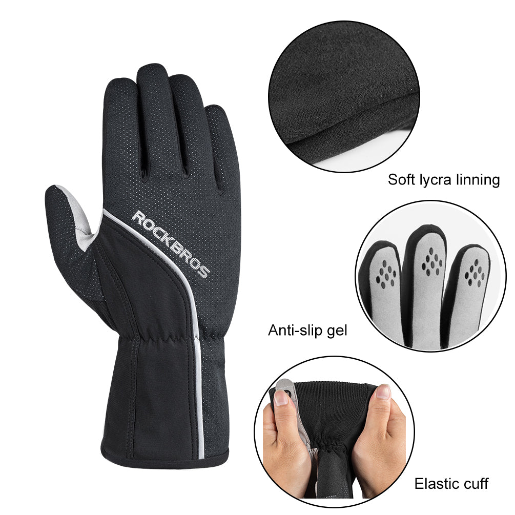 ROCKBROS Winter Gloves for Men Women Winter Cycling Gloves Windproof