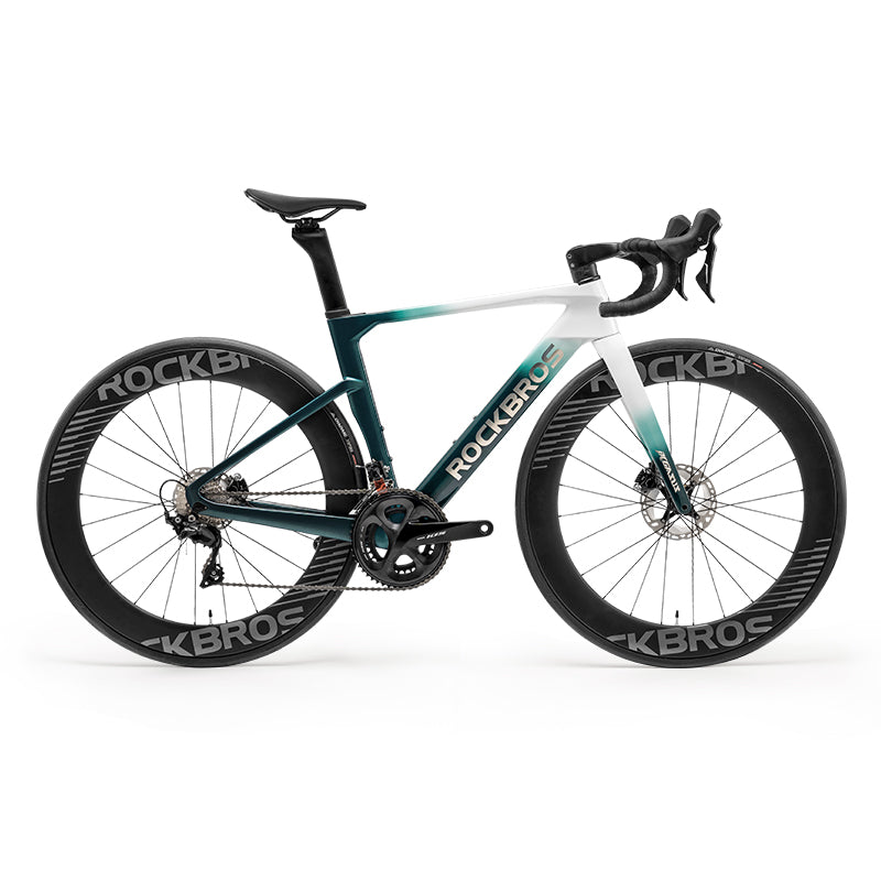 ROCKBROS T700 Carbon Fiber Aerodynamic Road Bike 105 Electronic Shifting  Disc Brakes