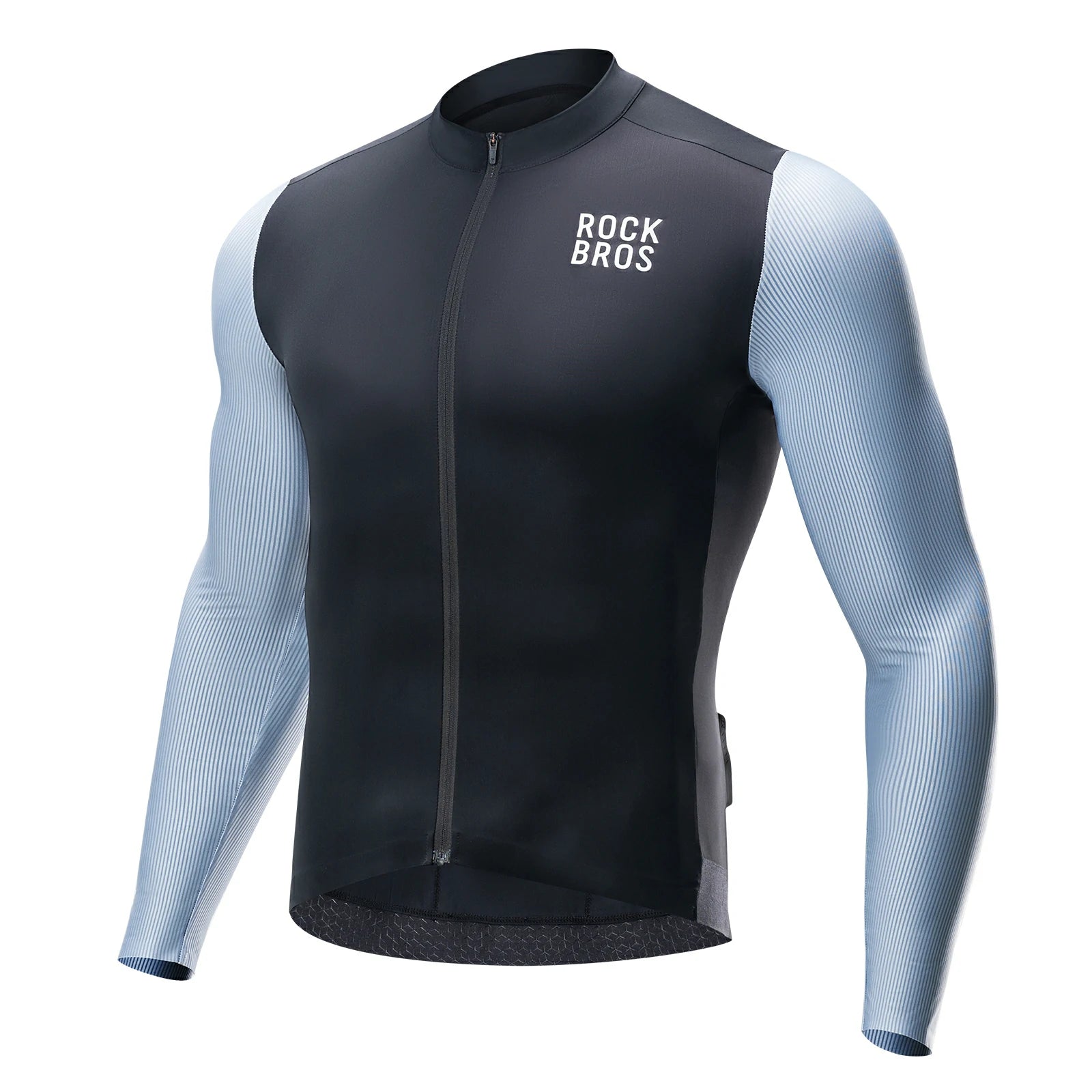 ROCKBROS Men's Cycling Jersey Long Sleeve Pro Road Bike Shirt Full Zipper