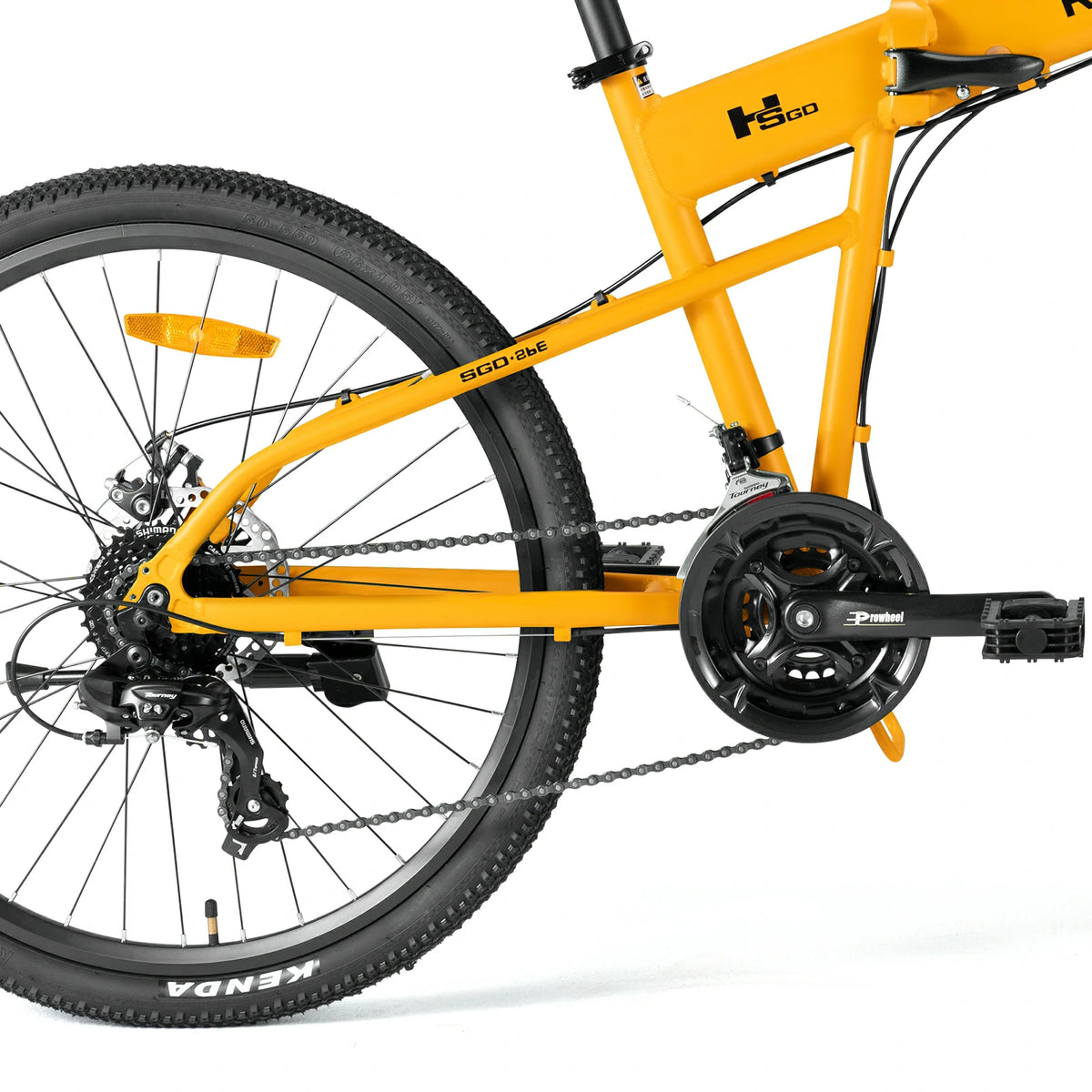 26-Inch Folding Mountain Bike 8-Speed with Dual C-Brakes and