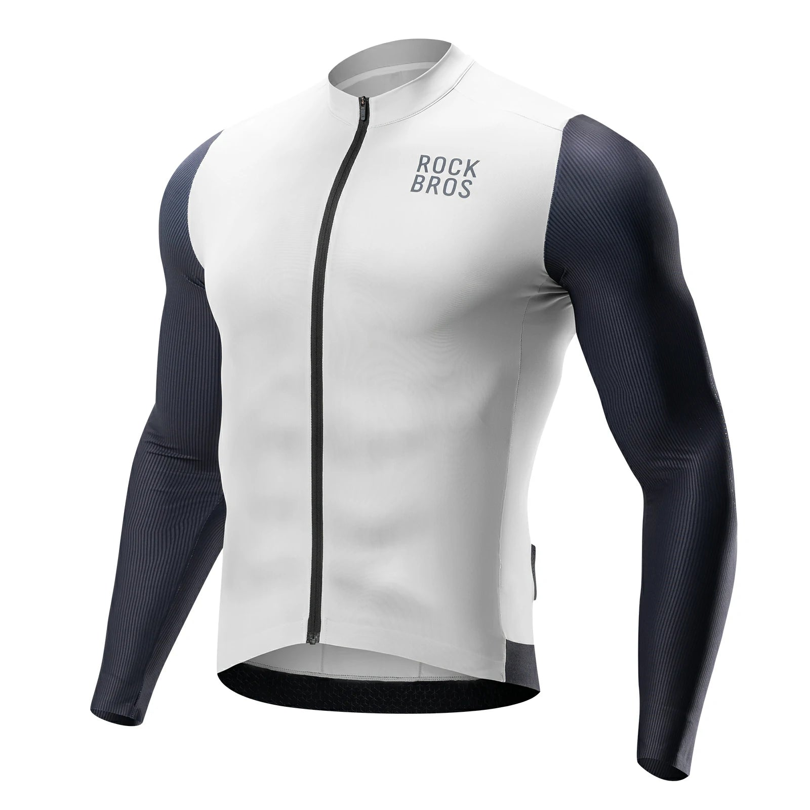 ROCKBROS Men's Cycling Jersey Long Sleeve Pro Road Bike Shirt Full Zipper
