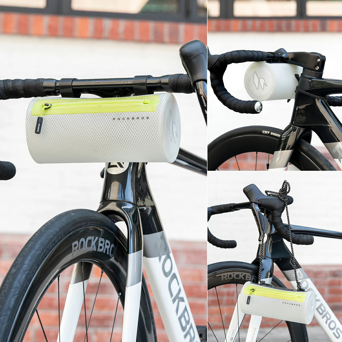 ROCKBROS bike front bag with 1.6L storage capacity for commuting