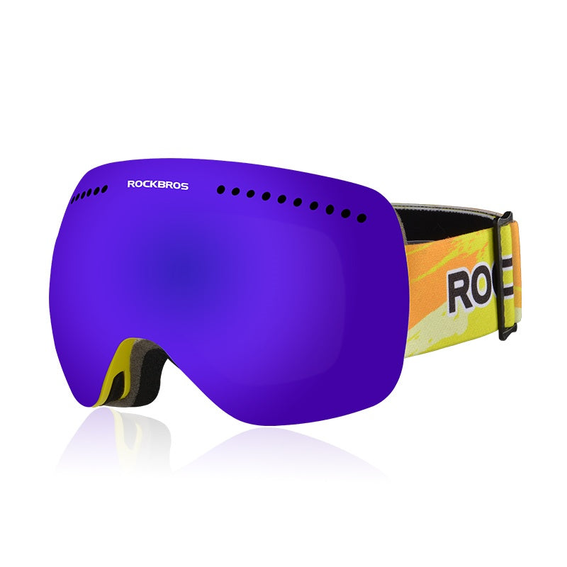 Magnetic Spherical Double-Layer Anti-Fog Ski Goggles