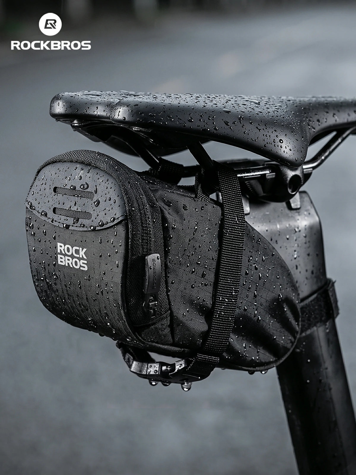 Bike Saddle Bag Compact Water‑Resistant 0.4L Cycling Seat Pouch for Road Mountain Folding Bikes