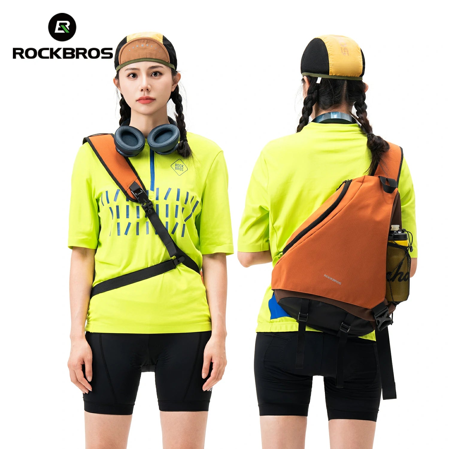 ROCKBROS 11.5L Sling Crossbody Backpack Shoulder Magnetic Buckle Travel Bag